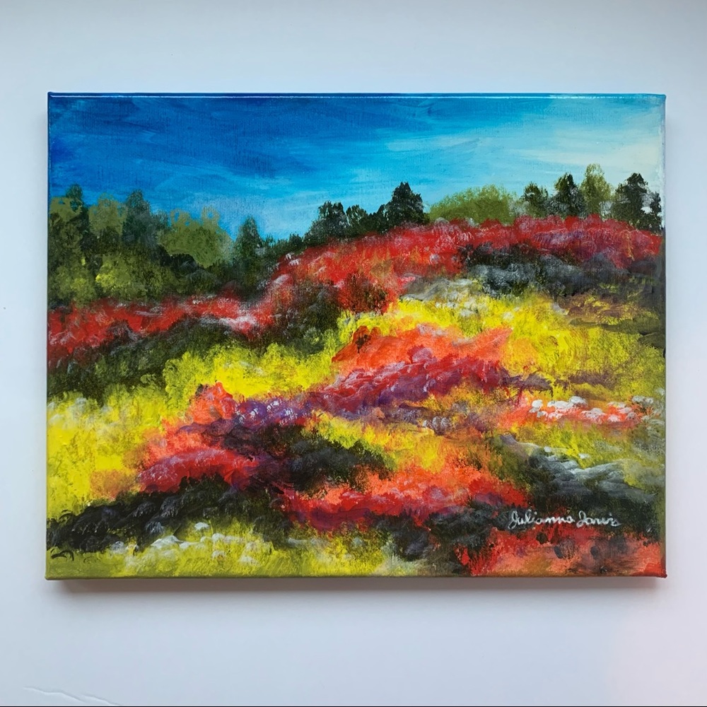 Original Acrylic Painting on Canvas called “Life” 11 x 14” varnished painting